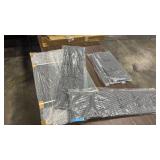 GRAY Wicker Glass Coffee Table