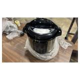 Simple Deluxe 16-in-1 Electric Pressure Cooker, 8QT Stainless Steel & Non-Stick Multi Cooker for Slow Cook, Meat Stew, Cake, Porridge, Multigrain, Dishwasher Safe, Silver (some damage on top, but it d