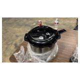 Simple Deluxe 16-in-1 Electric Pressure Cooker, 8QT Stainless Steel & Non-Stick Multi Cooker for Slow Cook, Meat Stew, Cake, Porridge, Multigrain, Dishwasher Safe, Silver (some damage on top, but it d