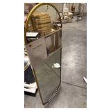 20\" x 58\" Full Length Floor Mirror Gold - Thresholdâ¢: Modern Leaning Design, Metal Frame - Retail: $150