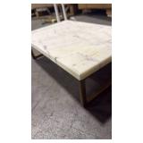 13.4\" x 8.4\" x 4.1\" Marble Serving Stand Gold - Thresholdâ¢ - Retail: $28