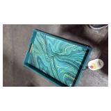 3.39\"x13.79\" Decorative Tray Green - Thresholdâ¢ - Retail: $25