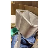 14\" x 15\" Large Felt Basket with Stitching Oatmeal - Brightroomâ¢: Modern Storage Bin with Cut-Out Handles - Retail: $25