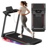 $200 3-in-1 Treadmill with Incline, Portable Walk Pad 3.0HP 300LBS