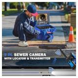 $800 ZELCAN Self-Leveling Sewer Camera with Locator, 165FT, 9in LCD