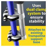 $130 12 ft Trampoline Enclosure Net with Universal Poles & Hardware 2.0