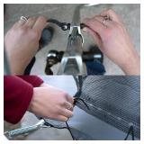 $130 12 ft Trampoline Enclosure Net with Universal Poles & Hardware 2.0