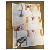 $129 Trmullory Acrylic Podium Stand with Storage Shelf, 47.2"H, Clear