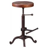 $99 Topower Industrial Retro Farm Wooden Tractor Stool Swivel (Copper)