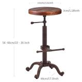 $99 Topower Industrial Retro Farm Wooden Tractor Stool Swivel (Copper)
