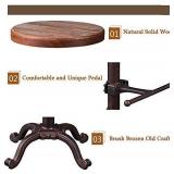 $99 Topower Industrial Retro Farm Wooden Tractor Stool Swivel (Copper)