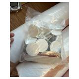 5 rolls of 22 in fiberglass insulation with plastic backing and clips