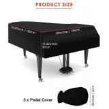 $90 TINDTOP Thickened Grand Piano Cover with Cotton Lining 70.87in