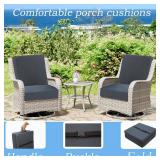 OpyTikar Porch Swing Cushion with Carrying Handle, Straps, Grey