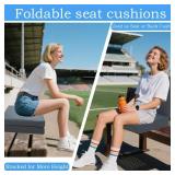 OpyTikar Porch Swing Cushion with Carrying Handle, Straps, Grey