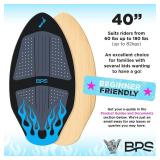 $70 BPS New Zealand Flame Wooden Skimboard with Custom Traction Pads