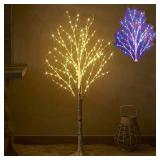 $60 Birchlitland LED Birch Tree 4FT 200L Fairy Lights, Indoor/Outdoor