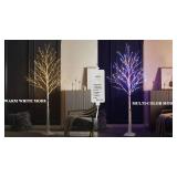 $60 Birchlitland LED Birch Tree 4FT 200L Fairy Lights, Indoor/Outdoor