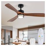 $95 52 Outdoor Ceiling Fan with Light - Remote, 3CCT LED, 6-Speed