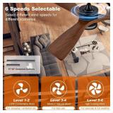 $95 52 Outdoor Ceiling Fan with Light - Remote, 3CCT LED, 6-Speed