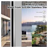 Glass Balustrade Post System End Post 35.8in Silver 1Pack