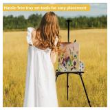 RRFTOK Art Easel Stand - Aluminum Tripod, 21-61in, Brush Tray