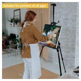 RRFTOK Art Easel Stand - Aluminum Tripod, 21-61in, Brush Tray