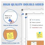 $50 WALGLASS Whiteboard Cork Board Combo 36x24 Double-Sided Wall Mount