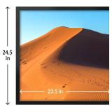 LaVie Home 24x24 Picture Frame for Wall Display, Black