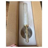 $110 JIANGXMF Alabaster LED Wall Sconce 3000K Marble Lampshade Gold