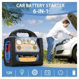 $150 ZunDian 6-in-1 1800A Jump Starter with Air Compressor 12V