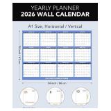 2026 Wall Calendar: Wet & Dry Erase, Markers, Planner, H/V Layouts