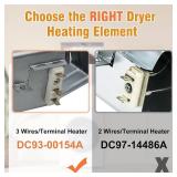 $70 DC93-00154A Dryer Heating Element Assembly 3-Wire for Samsung