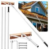 $57 Leaf Roof Brush and Roof Rake, 21 ft Adjustable Cleaning Tool