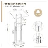 $147 Acrylic Podium Stand with Wheels, Adjustable Height