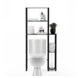 Turn-N-Tube French Oak Grey/Black Toilet Space Saver 5 Shelves