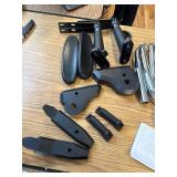 $117 DEEPfurniture Fabric Gaming Chair with Footrest Mg(1005-Black)