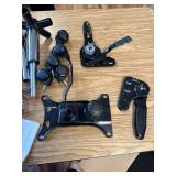 $117 DEEPfurniture Fabric Gaming Chair with Footrest Mg(1005-Black)