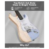 $119 RVONE RST-150 39" Beginner Electric Guitar Kit with Amplifier