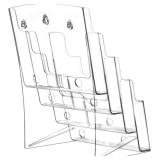 QWORK 2Pack Acrylic Brochure Holder, 8.5x11, 4-Tier Pamphlet Stand