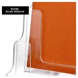 QWORK 2Pack Acrylic Brochure Holder, 8.5x11, 4-Tier Pamphlet Stand