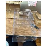QWORK 2Pack Acrylic Brochure Holder, 8.5x11, 4-Tier Pamphlet Stand