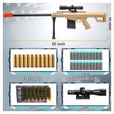 Toy Sniper Rifle with Scope - Soft Bullet Foam Blaster 37in