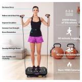 LEMY Mini Vibration Plate Machine with Remote, 120 Speed Levels