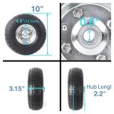 $57 AR-PRO 4-Pack 10-Inch Solid Rubber Tire Wheels, 4.10/3.50-4