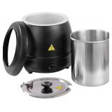 $85 YBSVO 11 Qt Round Black Countertop Kettle Warmer - 120V, 400W