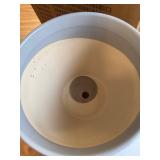 $60 10 Inch Ceramic Plant Pot with Drainage Tray GREY!! SEE PICS!