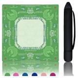 Jibloo Mahjong Table Mat 31.5x31.5, Non-Slip Rules, Green Neoprene