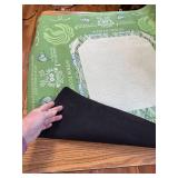 Jibloo Mahjong Table Mat 31.5x31.5, Non-Slip Rules, Green Neoprene