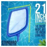 U.S. Pool Supply Heavy Duty Pool Skimmer Net - Fits Standard Poles